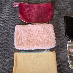 Set of Three Zipper Pouches. Cozy Vibe Bags.